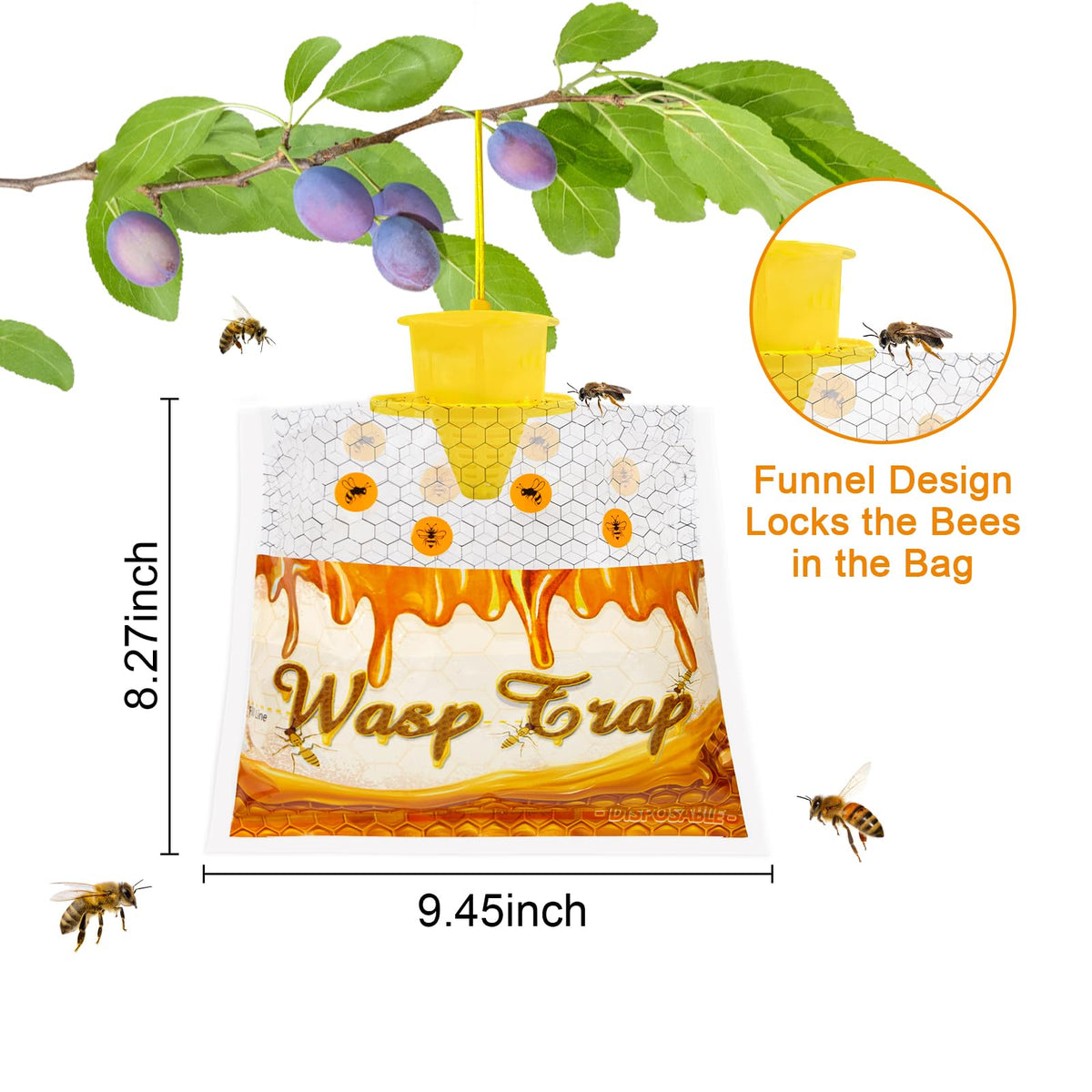 Stingmon yellow jacket trap outdoor bundle attracts wasps to keep spaces calmer.