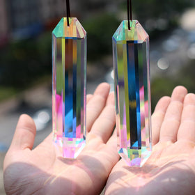 stino hanging sun catcher with glass prism and metal hooks for easy setup