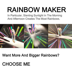stino rainbow maker for windows casting colorful light in a room