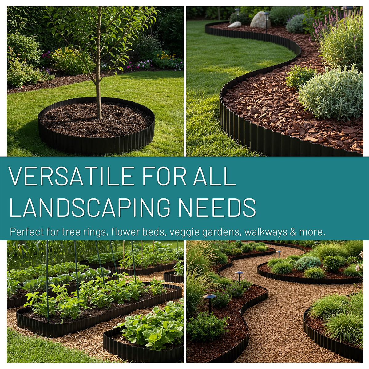 STIRLINGEAR defines mulch paths and gravel walkways with neat containment