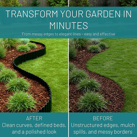 STIRLINGEAR corrugated wave design adds a modern decorative edge to lawns