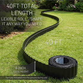STIRLINGEAR edging roll curved along a path for clean, defined edges.