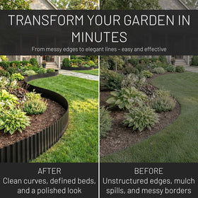 STIRLINGEAR rust-resistant border stands up to outdoor weather year after year.