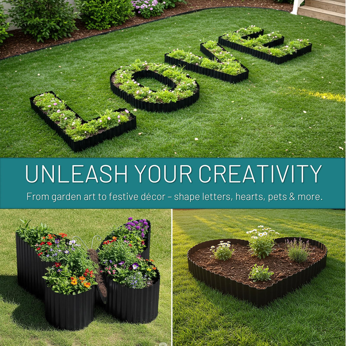 STIRLINGEAR raised beds and garden borders with strong grip