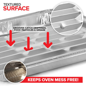 Stock Your Home disposable 25-pack pans simplify cleanup after grilling.