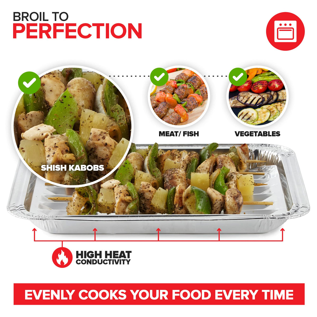 Stock Your Home compact pan fits small toaster ovens and portable grills.