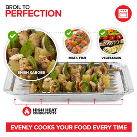 Stock Your Home compact pan fits small toaster ovens and portable grills.