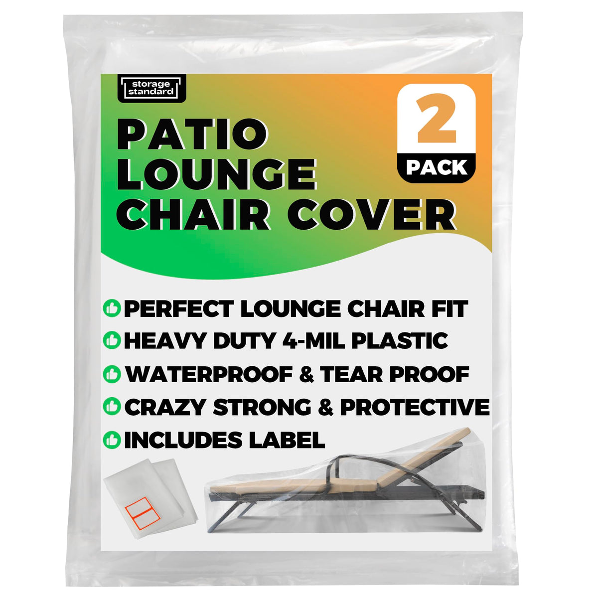 Storage Standard budget-friendly two-pack covers save space and money for patios.