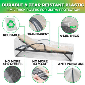 Storage Standard heavy-duty 4mm plastic cover close-up highlights tear resistance.