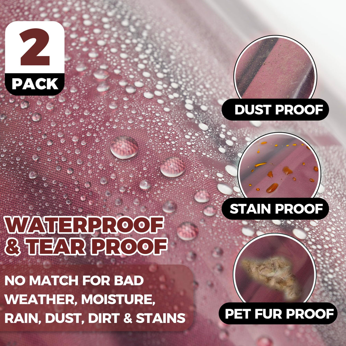 Storage Standard waterproof outdoor umbrella cover protects against dust and moisture.