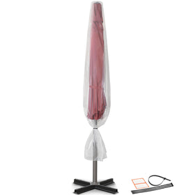 Storage Standard clear umbrella cover bag keeps your patio umbrella visible and protected.