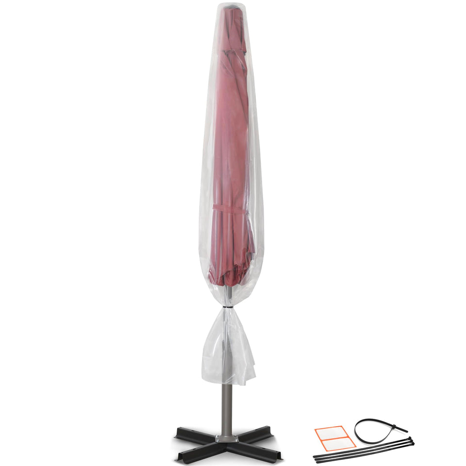 Storage Standard clear umbrella cover bag keeps your patio umbrella visible and protected.