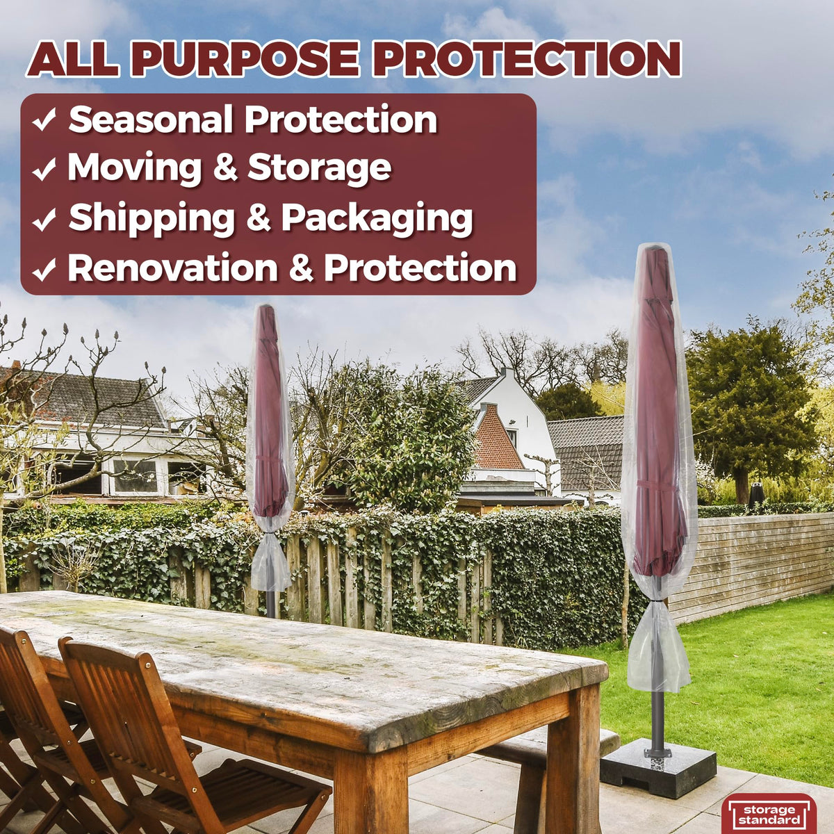 Storage Standard ideal for winter storage, keeping umbrellas in top condition.