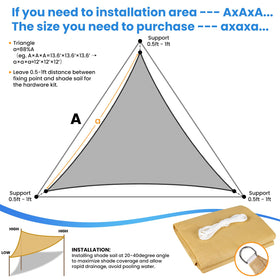 StorageTastic triangle shade sail with heavy-duty edges protecting against wear for lasting outdoor use.