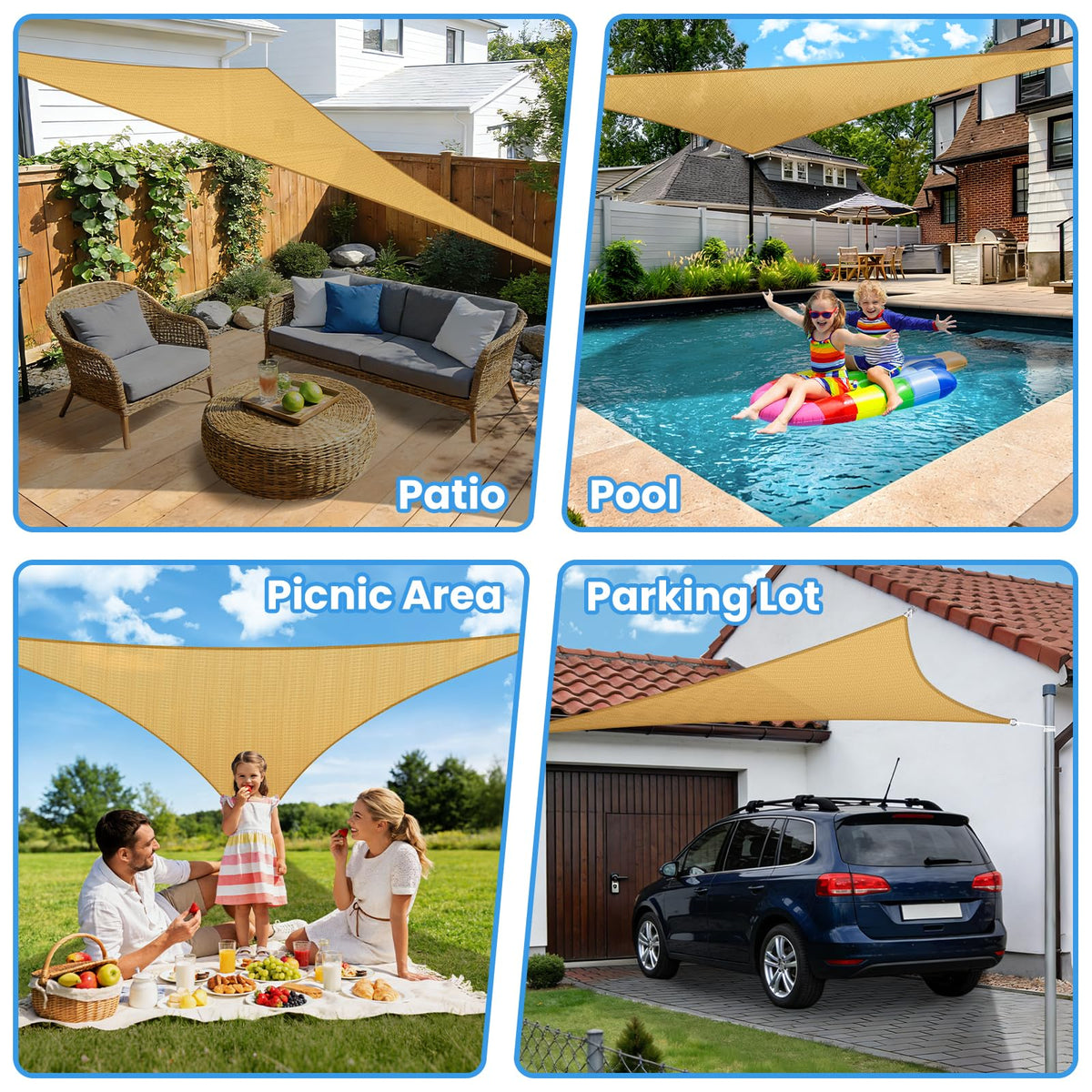 StorageTastic shade sail suits pergolas, decks, and gardens for versatile outdoor shade.