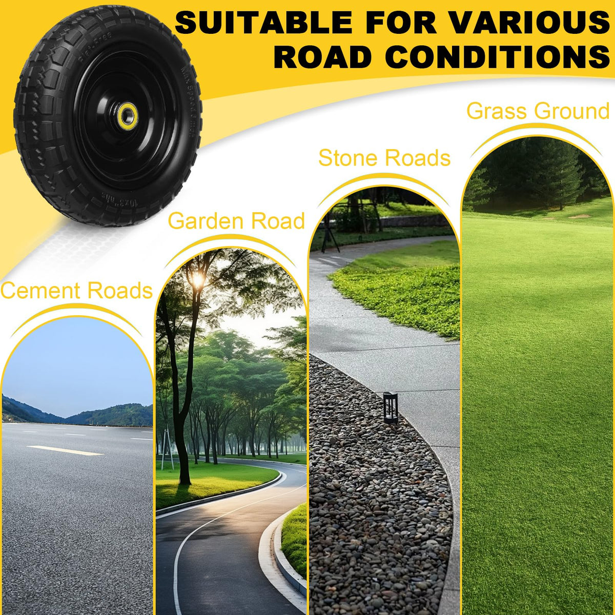 Storystore textured tread increases grip and shock absorption for smoother handling.