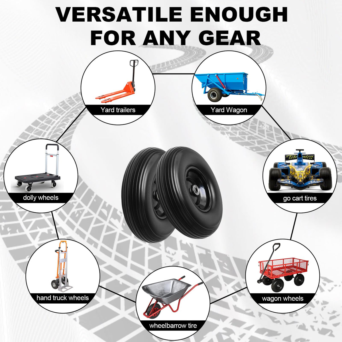 Storystore tool-free installation saves time when replacing wheelbarrow tires.
