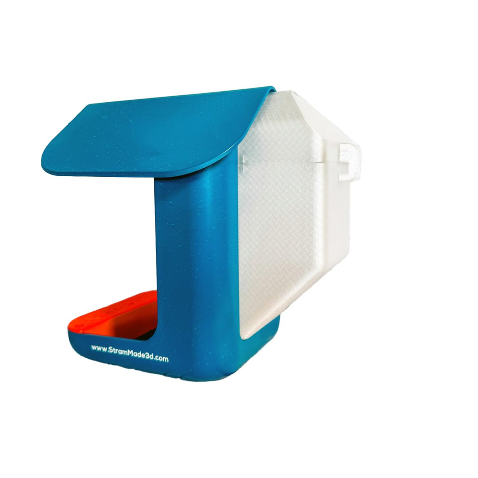 StramMade Hopper Extender on Bird Buddy increases seed capacity for longer bird-watching sessions.