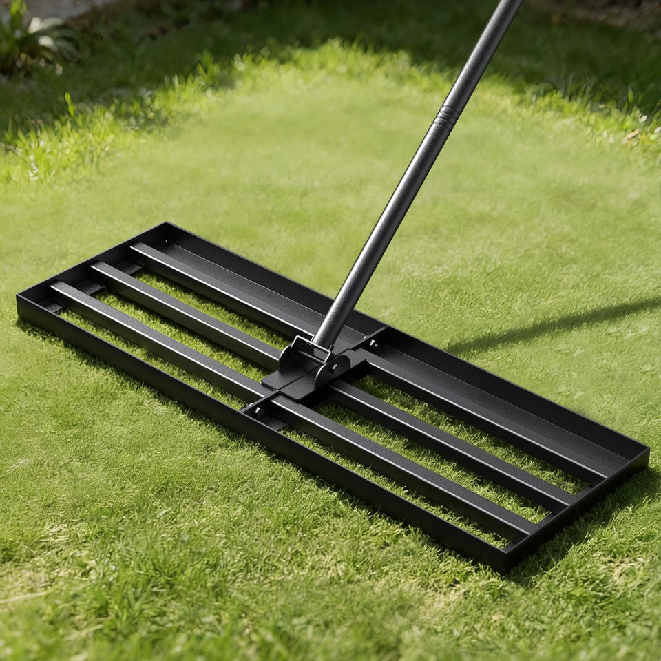 Strifuture lawn leveling rake with 30x10-inch head for faster yard leveling