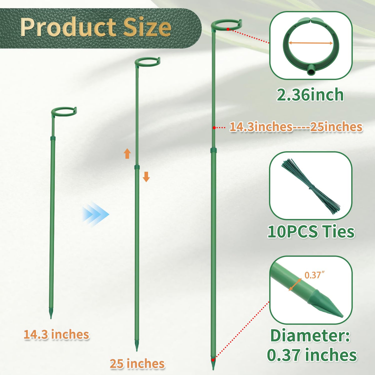 Stroller 7pc set includes top clips for secure stems.