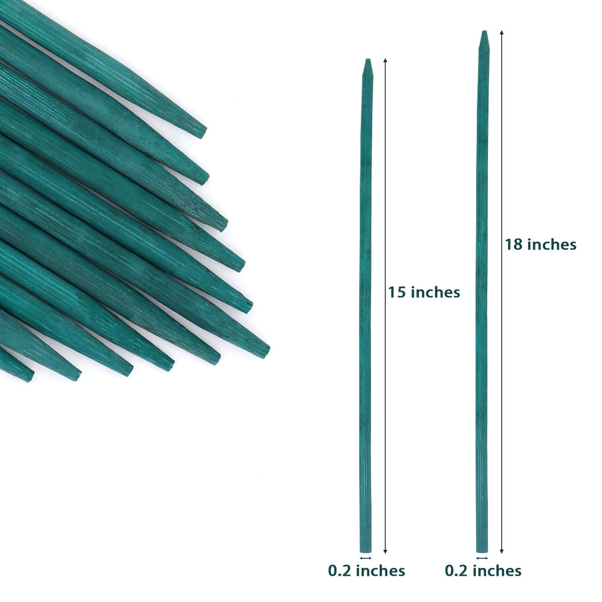Stroller colorfast green stake maintains color in water and soil