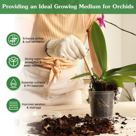Stroller orchid potting mix featuring coco peat supports moisture retention and nutrients