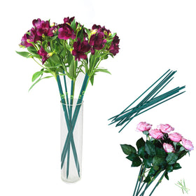 Stroller bamboo stake supporting a floral arrangement to extend stems