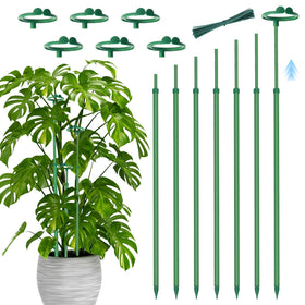 Stroller telescoping plant stakes 14-25in extend height to support growing plants.