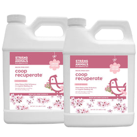 Strong Animals Coop Recuperate Cherry Blossom bottle releasing a light scent to help odor control