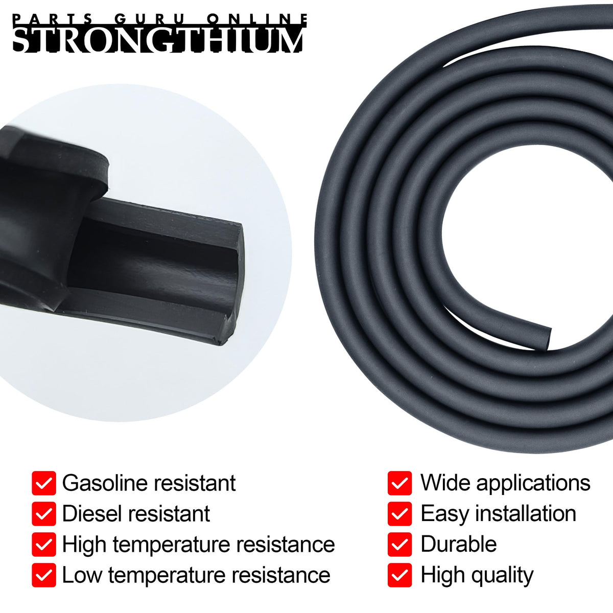 Strongthium nylon fuel filters, two pieces protect against debris in fuel lines.