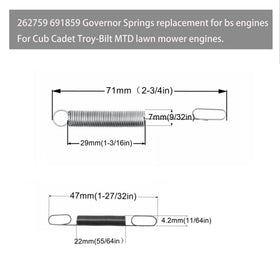 Strongthium governor link spring replacement 691842 closeup