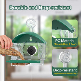 STSVA durable PC body with arched roof keeps feed dry.
