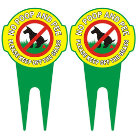 Stupidheart no poop dog sign with double-sided print for maximum visibility
