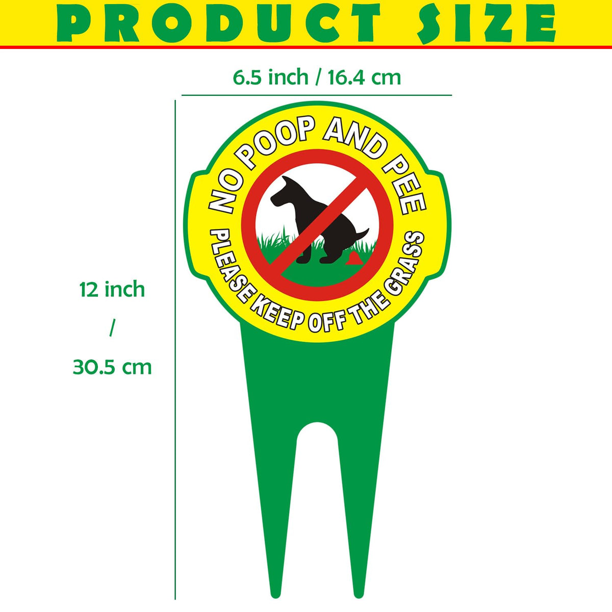 Stupidheart yard sign with stake clearly marks restricted grass areas