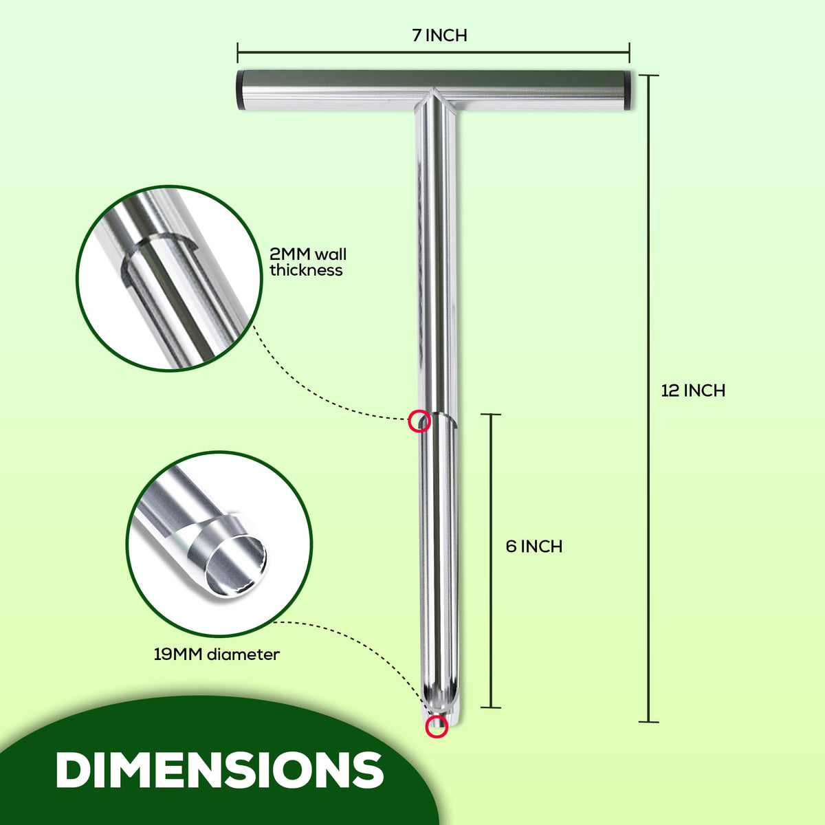 SturdyShape ergonomic grip design offers comfortable handling during sampling