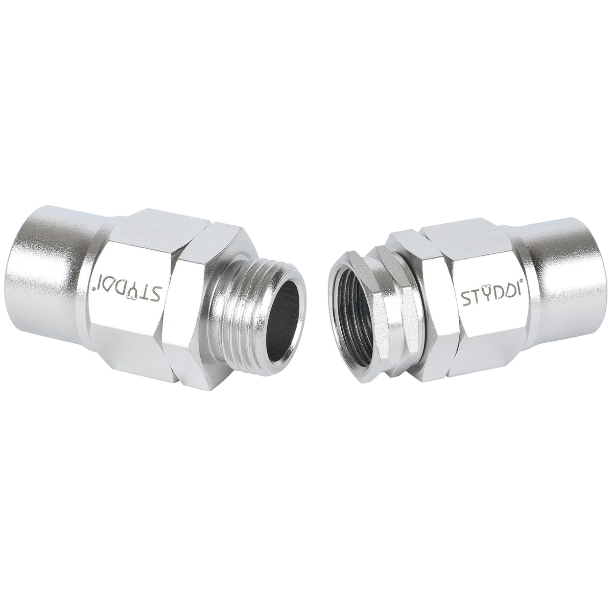STYDDI 304 stainless steel hose repair ends for durable, leak resistant connections.