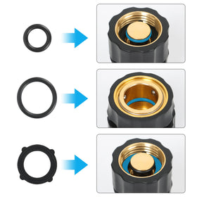 STYDDI adapters simplify switching between nozzle and sprinkler tools.