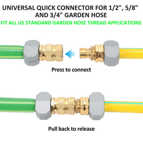 STYDDI brass female connectors show secure thread compatibility with standard hoses.