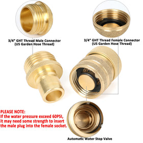 STYDDI 3-quarter-inch GHT compatibility fits most hoses and devices outdoors.