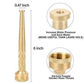 STYDDI brass nozzle performing patio cleaning on concrete
