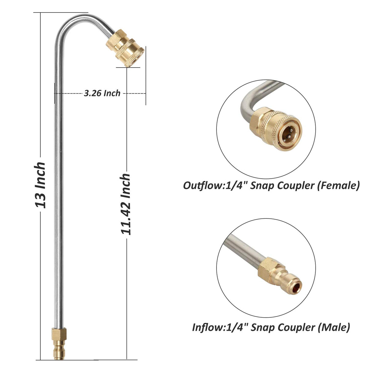 STYDDI brass and stainless construction offers durability and corrosion resistance