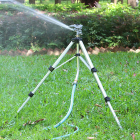 STYDDI tripod setup offers easy placement and stable watering for large properties.