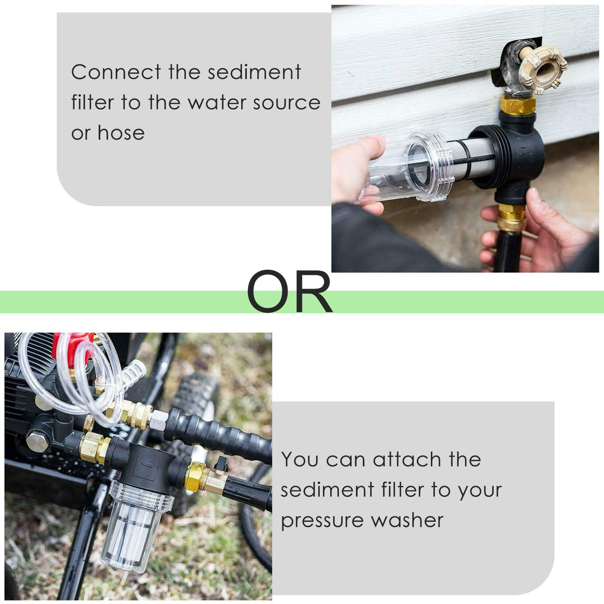 STYDDI filter with aluminum connector offers durable, secure hose attachment