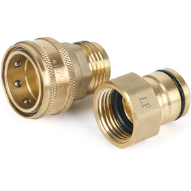 STYDDI full-flow quick-connect fittings provide unobstructed water for larger gardens.