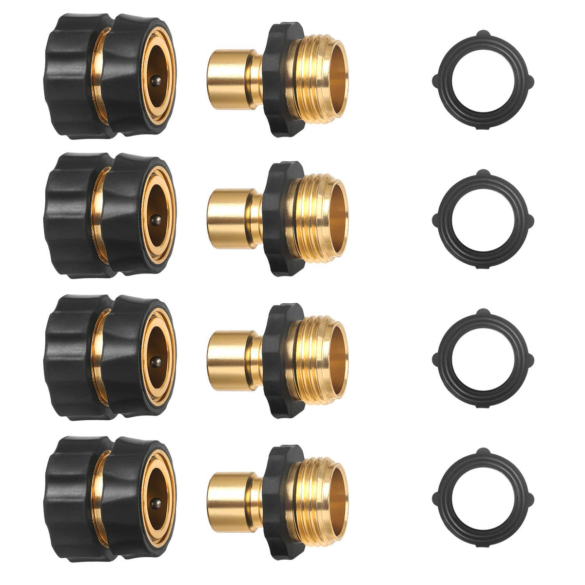 STYDDI garden hose quick connect set enables fast, tool-free hose changes with a snug seal.