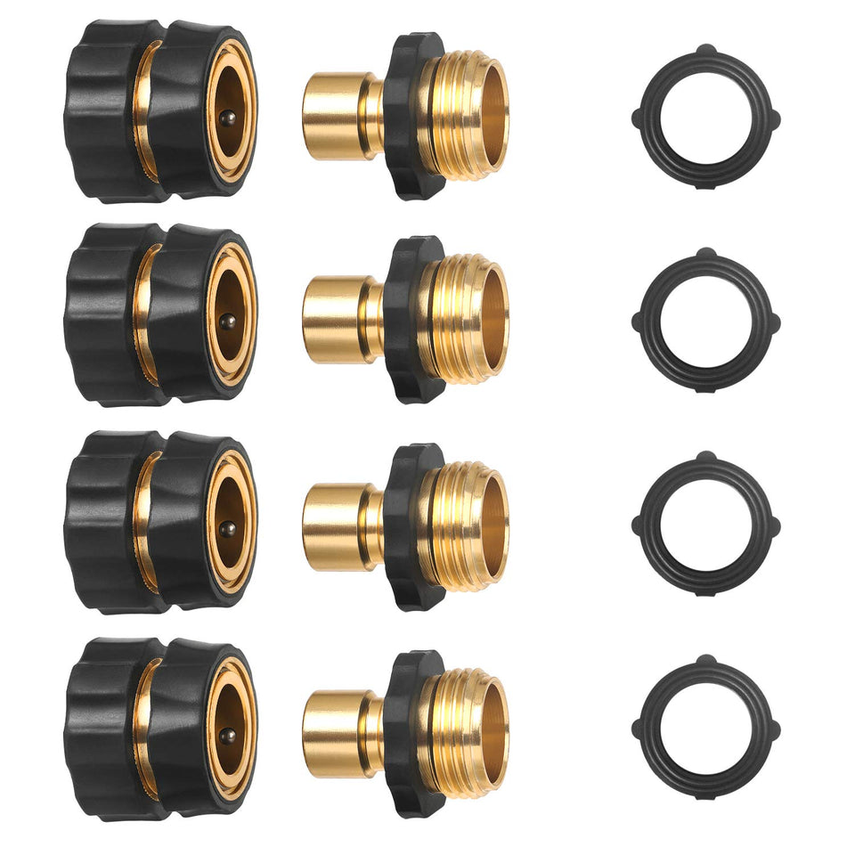 STYDDI garden hose quick connect set enables fast, tool-free hose changes with a snug seal.