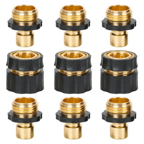 STYDDI garden hose quick connect water stop enables seamless tool changes.