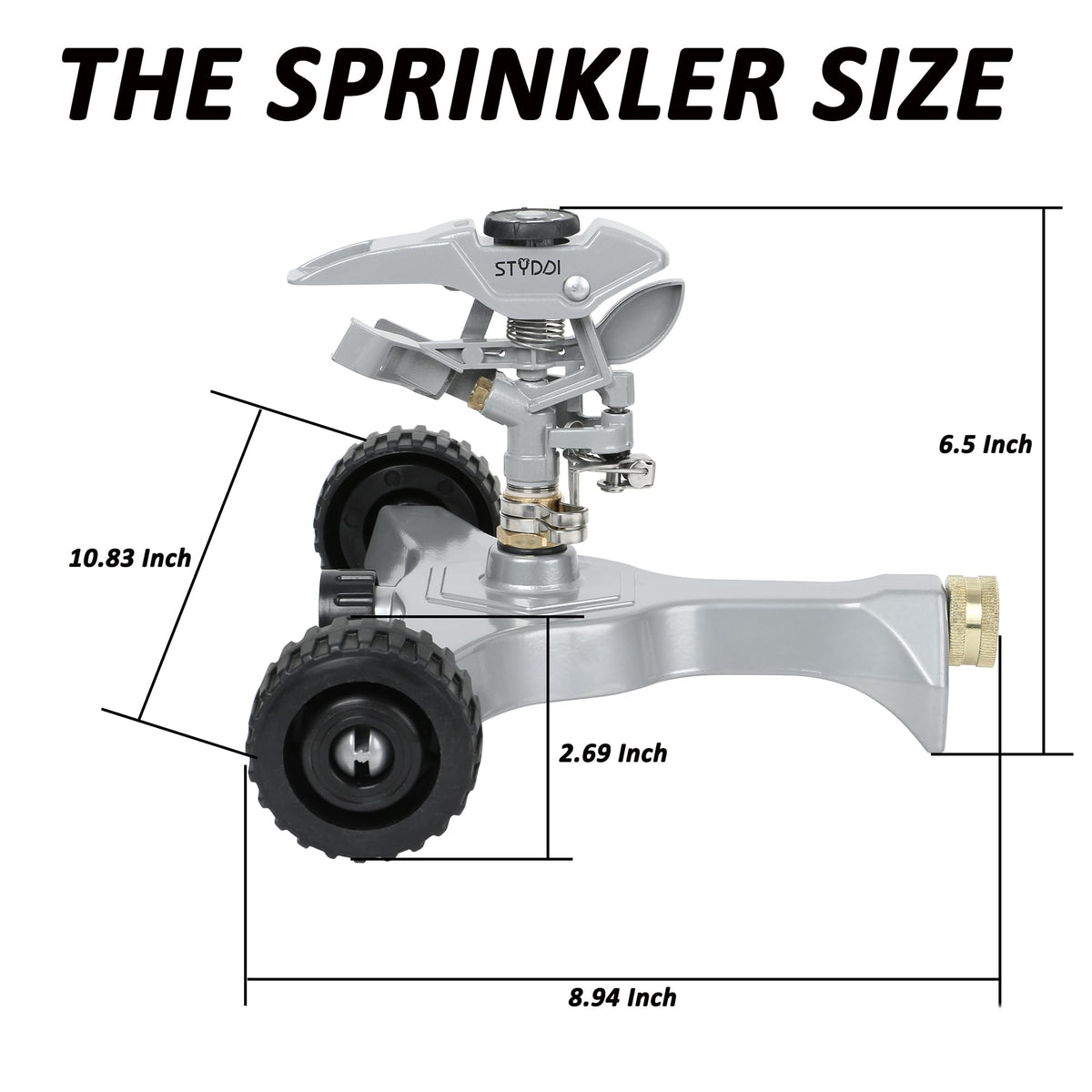 Series flow design supports multiple sprinklers for bigger coverage.