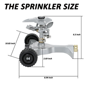 Series flow design supports multiple sprinklers for bigger coverage.