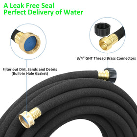 Flat, flexible StyDDI hose easily weaves around plants for targeted watering